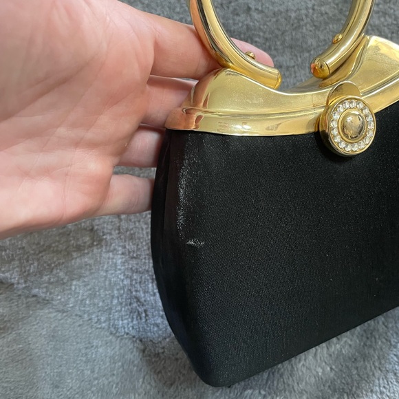 Farcauo Vintage Small Shoulder Bag For Women - Black PU Leather Mini Tote, Y2K Retro Purse With Flap Lock - View #2